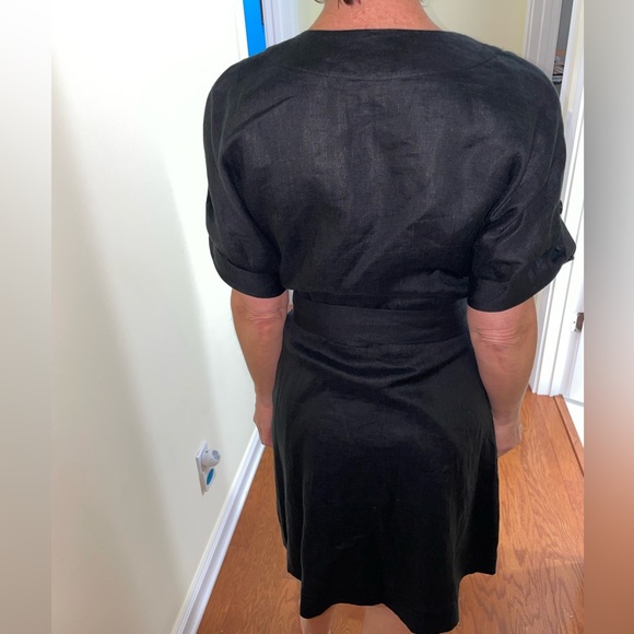 Equipment black dress with pockets and waist tie - Picture 2 of 4